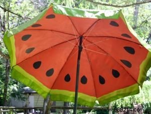 DIY Guide: Paint a Vibrant Watermelon Pattern on Your Outdoor Umbrella