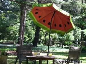 DIY Guide: Paint a Vibrant Watermelon Pattern on Your Outdoor Umbrella