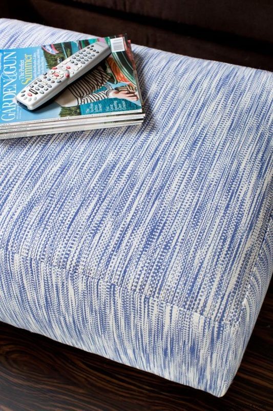 Expert Guide: Recover an Ottoman with a Flat Weave Rug – Step-by-Step