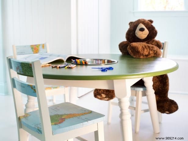 DIY Kids Craft Table: Transform an Old Dining Table with Built-In Supply Storage