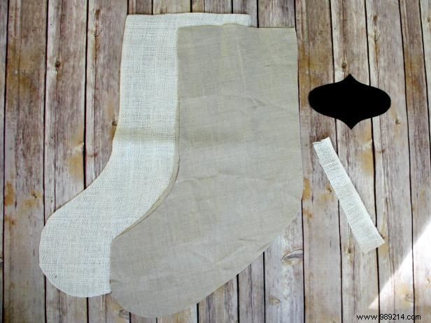 DIY Guide: Craft a Rustic Burlap Chalkboard Christmas Stocking