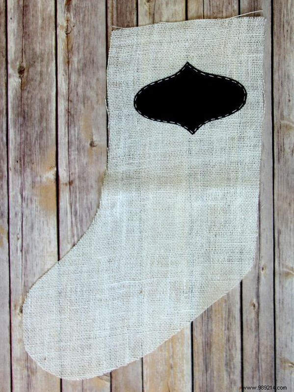 DIY Guide: Craft a Rustic Burlap Chalkboard Christmas Stocking