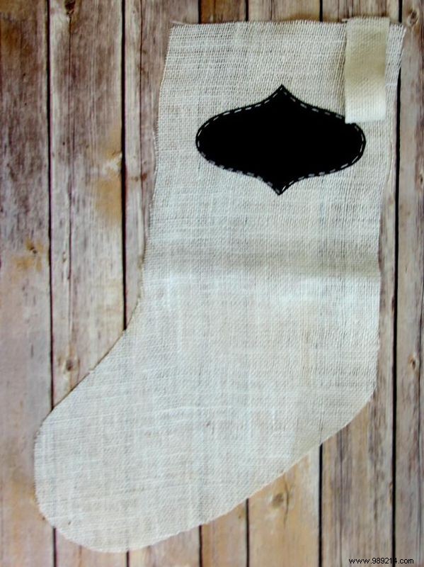 DIY Guide: Craft a Rustic Burlap Chalkboard Christmas Stocking
