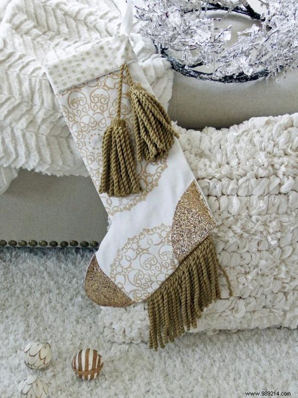 DIY Henna-Inspired Christmas Stocking: Sew and Stamp a Boho Holiday Masterpiece