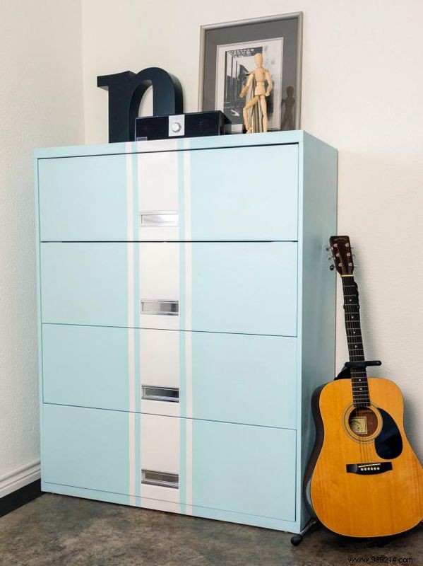 Transform a Flip-Top File Cabinet into a Stylish Racing Stripe Dresser: Expert DIY Guide