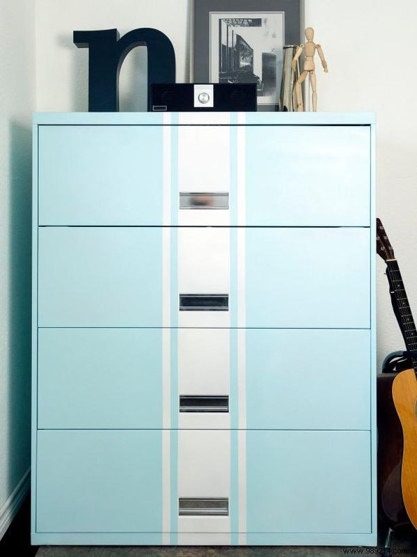Transform a Flip-Top File Cabinet into a Stylish Racing Stripe Dresser: Expert DIY Guide