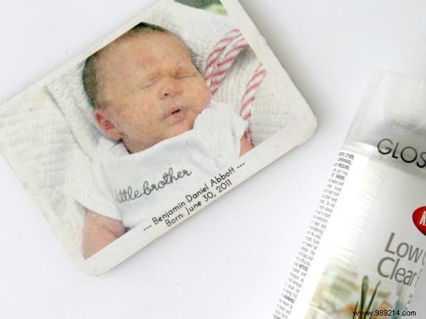 DIY: Transform Your Baby s Birth Announcement into a Cherished Christmas Tree Ornament