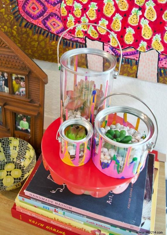 How to Upcycle Empty Paint Cans into Stunning Colored Terrariums: Easy DIY Guide
