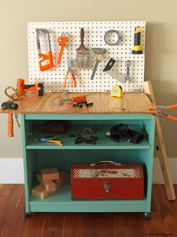 DIY Kids Workbench: Transform Thrift Store Furniture into a Custom Tool Station