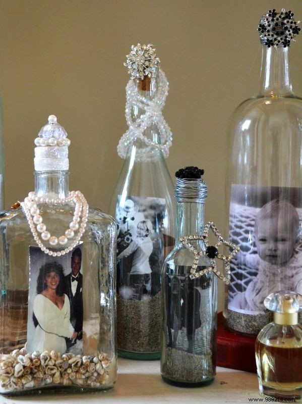 DIY Guide: Upcycle Old Bottles into Charming Photo Display Bottles