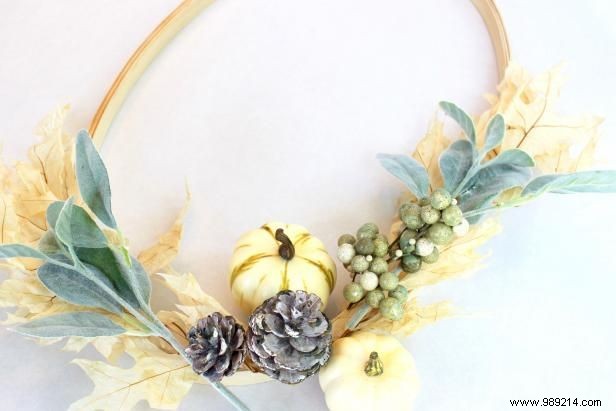 Elegant Fall Wreath DIY: Stunning Wooden Hoop Design by Allie Holcomb King