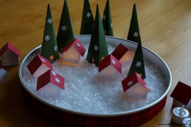 Craft a Magical Scandinavian-Inspired Glowing Advent Calendar Village