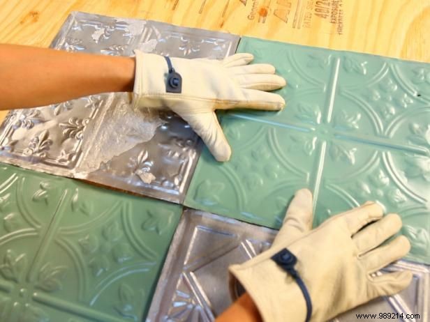 DIY Quilted Tin Tile Headboard: Upcycling Vintage Architectural Salvage