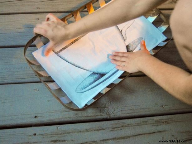 DIY Magnetic Message Board: Transform Fabric Prints and a Metal Basket into Functional Art