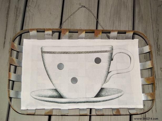 DIY Magnetic Message Board: Transform Fabric Prints and a Metal Basket into Functional Art