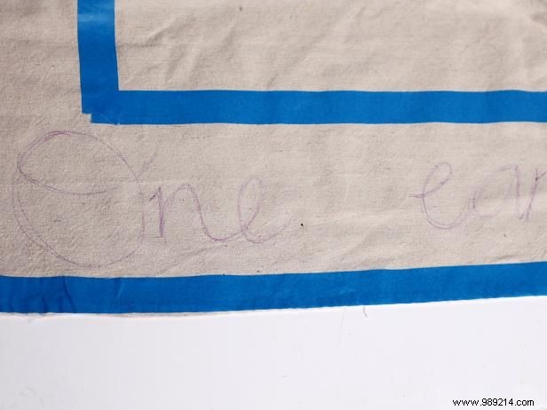 DIY Personalized Tablecloth from Canvas Drop Cloth: Simple Step-by-Step Guide