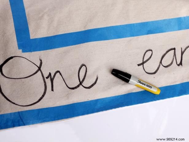 DIY Personalized Tablecloth from Canvas Drop Cloth: Simple Step-by-Step Guide