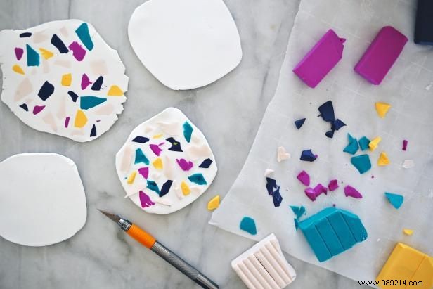 DIY Terrazzo-Inspired Coasters: Affordable Entertaining Essential by Designer Kristin Guy