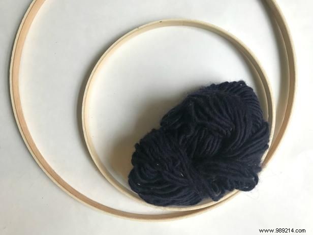 Craft a Spooky Yarn-Wrapped Crescent Moon Wreath for Halloween: Easy DIY by Jennifer Perkins