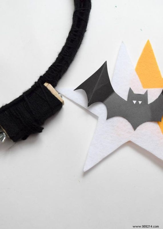 Craft a Spooky Yarn-Wrapped Crescent Moon Wreath for Halloween: Easy DIY by Jennifer Perkins