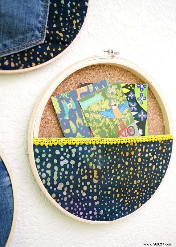 Elegant DIY Embroidery Hoop Wall Pockets: Stylish Storage by Jennifer Perkins