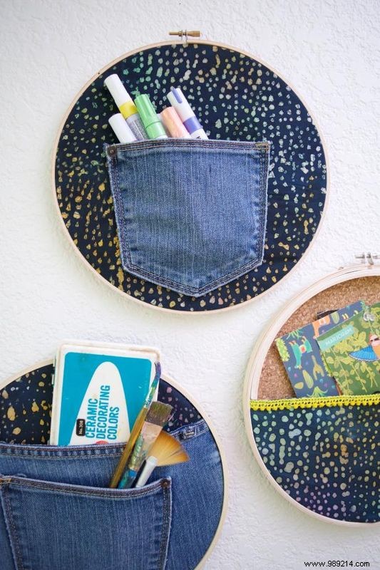 Elegant DIY Embroidery Hoop Wall Pockets: Stylish Storage by Jennifer Perkins