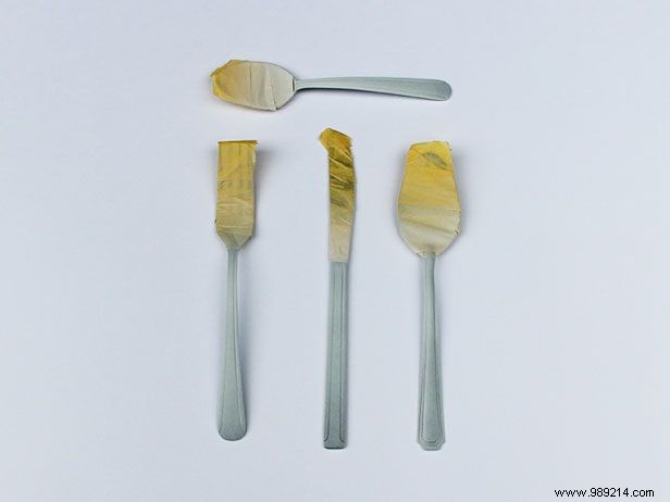Transform Thrift Store Cutlery into Elegant Wedding Silverware: Easy DIY Painting Guide